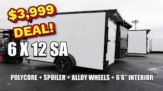 INSANE DEAL 6x12 Polycore Cargo Trailer w Rear Spoiler Under 4K