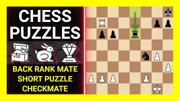 Chess Puzzles to Practice. Themes: Back rank mate, Short puzzle, Checkmate. Learn Chess
