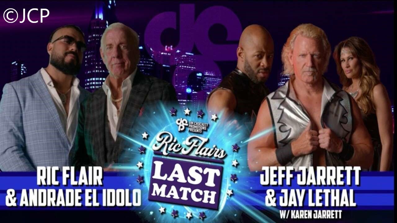 Ric Flair Andrade El Idolo Vs Jeff Jarrett Jay Lethal Ric Flair S