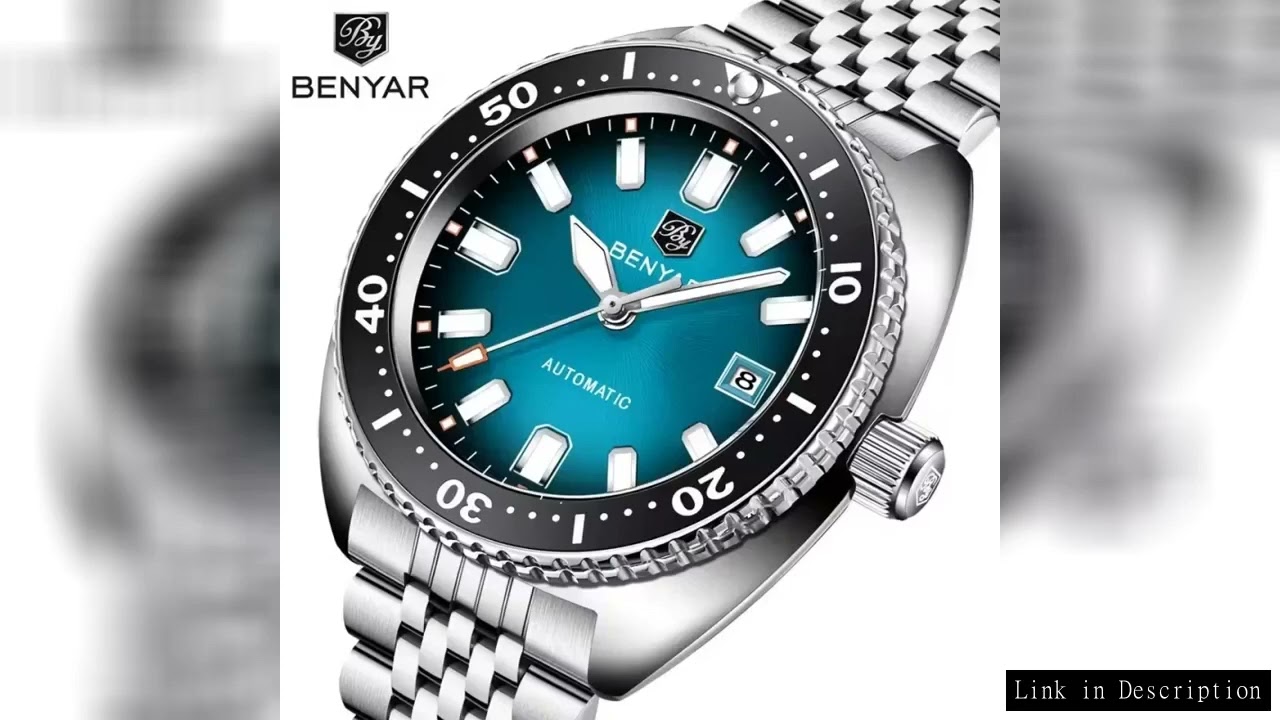 BENYAR 5211 Classic New Luxury Men's Watch 42mm Night Light Dial 50m Waterproof Automatic Mechanical