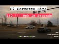 High speed pursuit c7 corvette with plate cover hits 140mph in seconds