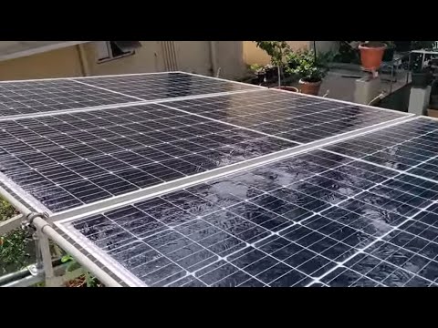 Auto Cleaning Rooftop Solar Panel