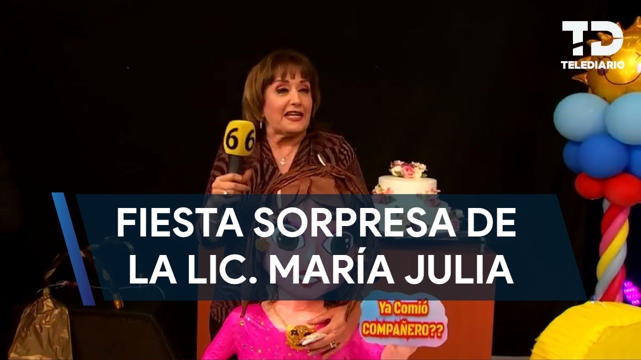 Telediario le organiza fiesta sorpresa a la Licenciada María Julia por su cumpleaños