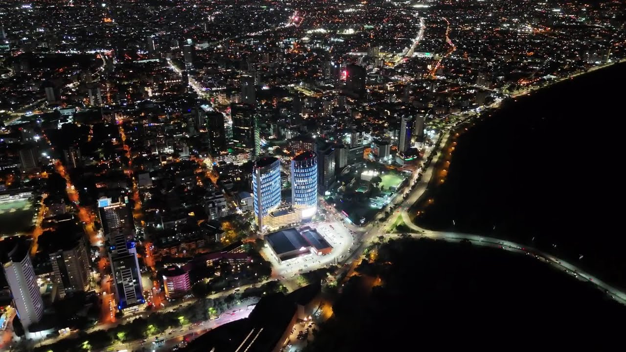 Vuelo Nocturno de Dron por Equipetrol, Santa Cruz, Bolivia
