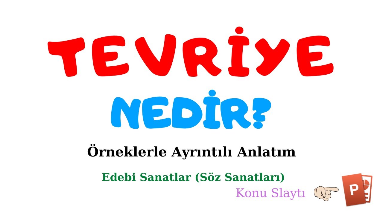 TEVR YE Nedir Tevriye rnekleri Tevriye Sanat YouTube tevr-ye-nedir-tevriye-rnekleri-tevriye-sanat-youtube
