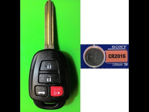 TOYOTA CAMRY, PRIUS, RAV4  2012-17   key battery replacement, როგორ შევცვალოთ ელემენტი გასაღებში