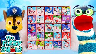 Fizzy \& The Paw Patrol Pups Open A Christmas Advent Calendar Full Of Surprises | Fun Videos For Kids