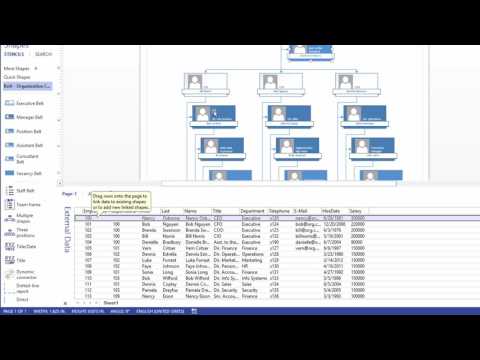 Visio Pro 2013 Training: How to Link Org Charts to Excel Data