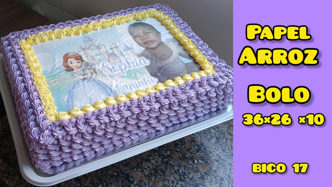 Bolo princesinha Sofia com papel arroz💜💜
