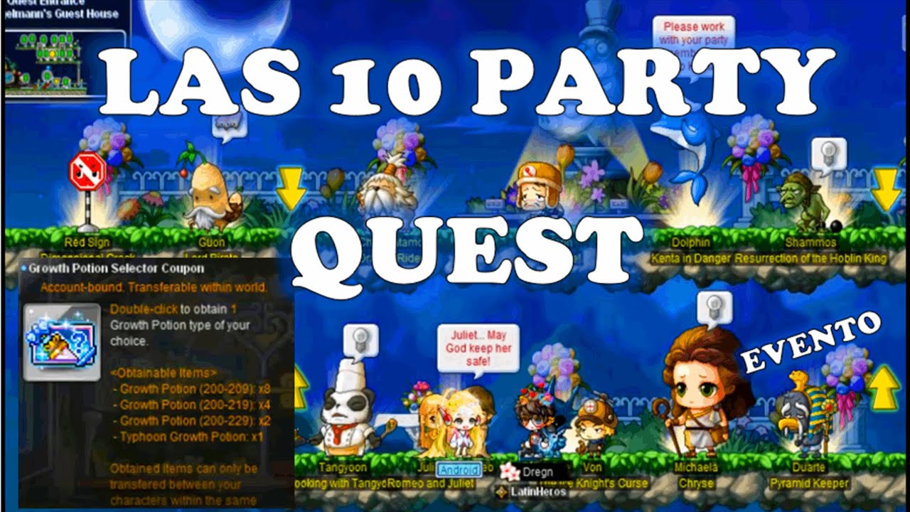 Las 10 party quest que debes saber Maplestory 2023 YouTube