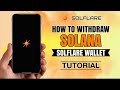 How to WITHDRAW Solana $SOL on SOLFLARE Wallet | Crypto App Tutorial