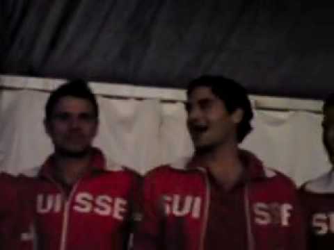 Roger federer Singing "We are he Swiss" With his Country men after the Davis cup win against Italy..... Hockson Floin Release www.hockson.tk.