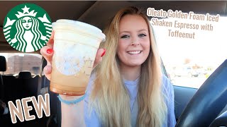 Oleato Golden Foam Iced Shaken Espresso with Toffeenut || Starbucks || Hannah Martin