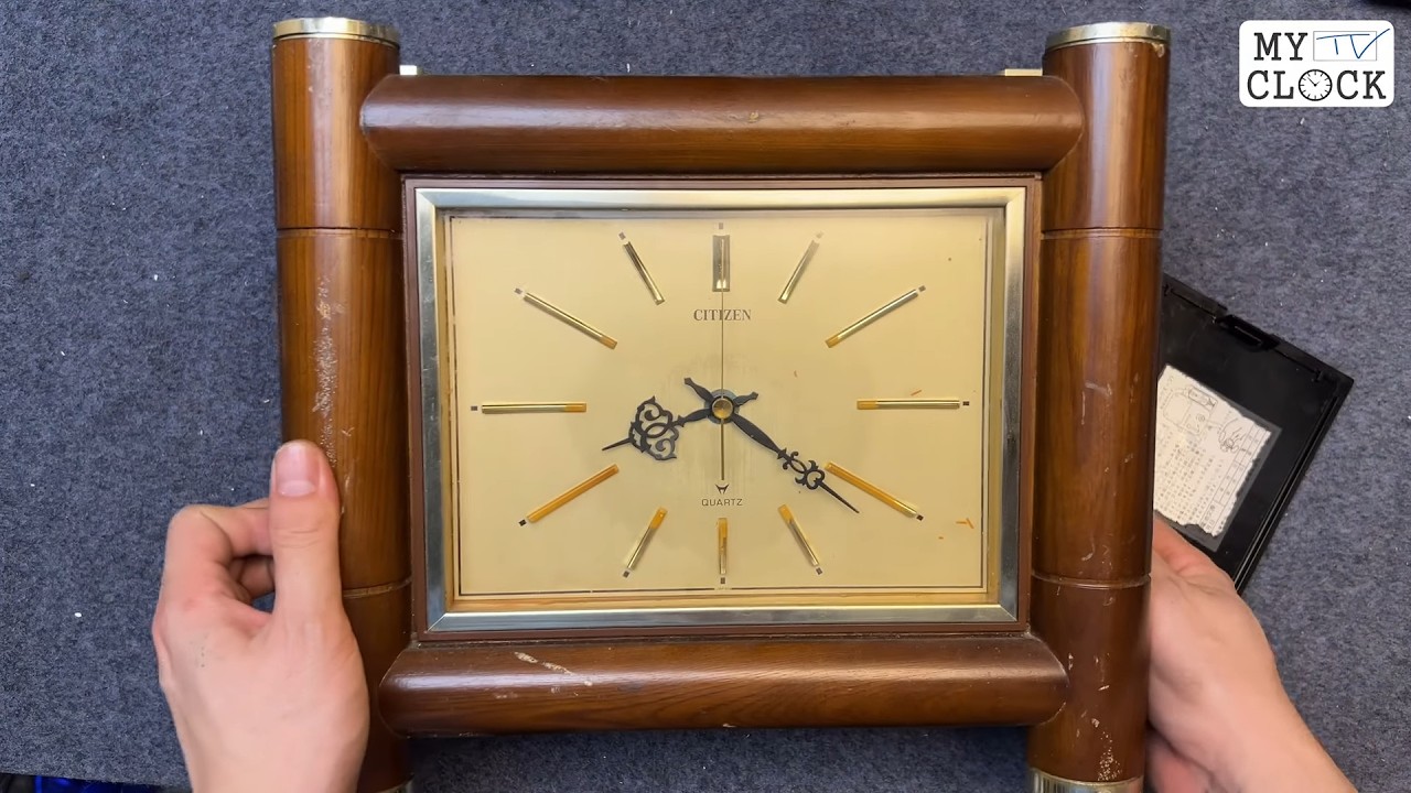Citizen 8RG202 Wooden table Clock | Gold Dial | シチズン 置時計