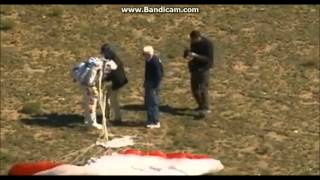 Felix Baumgaurtner - Freefall landing 39 kilometres! Red Bull Stratos 2012 - World Record