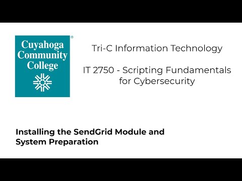 IT 2750 - Installing SendGrid and System Prep