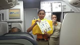 🛫Cebu Pacific - Flight Attendant Safety Demo in Palawan (PHILIPPINES) 👩‍✈️