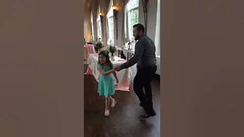 Sophie and daddy dancing