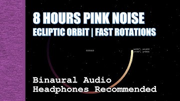 8 Hours Pink Noise | Ecliptic Orbit | Fast Rotations | Orbit Noise Series