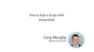 How to Sign a Script with Powershell