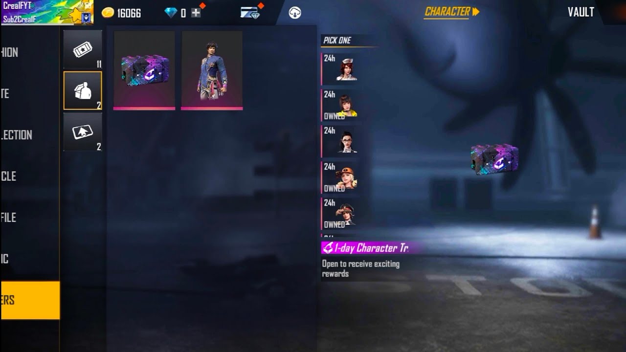 Opening Character Trial Box - Garena Free Fire