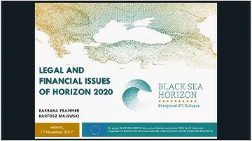 11th BSH Webinar - Legal and financial aspects of H2020, 17 Nov 2017