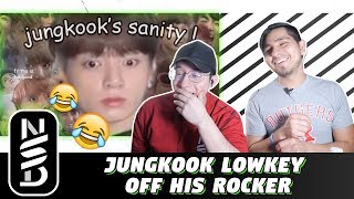 GUYS REACT TO 'Jungkook Lowkey Off His Rocker'