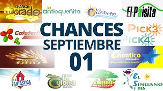 Resultados del Chance del Martes 1 de Septiembre de 2026  Loterias 😱🤑💰💵