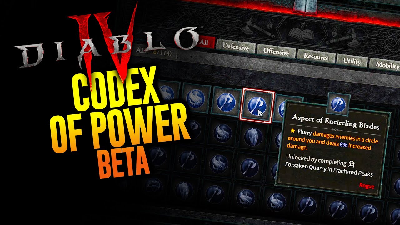 Codex of Power in Diablo IV Early Access Beta - YouTube