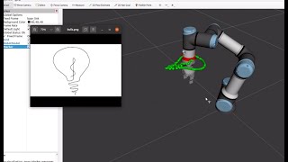 Drawing Robot Arm with UR3 Gazebo : test 1 (speed x3)