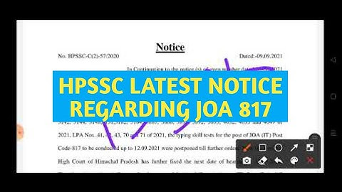Hppsc Hamipur New Update Regarding JOA IT POST CODE 817 !!  HPSSC HPSSB