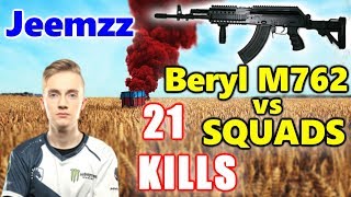 Pubg - Team Liquid Jeemzz - 21 Kills - Beryl M762 Vs Squads