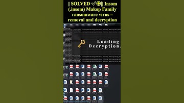 Insom (.insom) Makop Family ransomware virus #decrypt #ransomwarevirus #shorts #trending