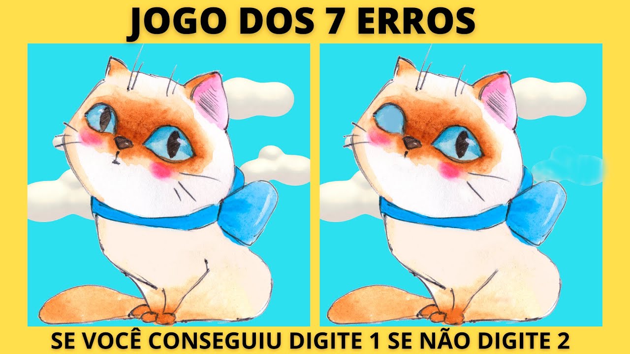 Jogo dos 7 erros - Gatinho