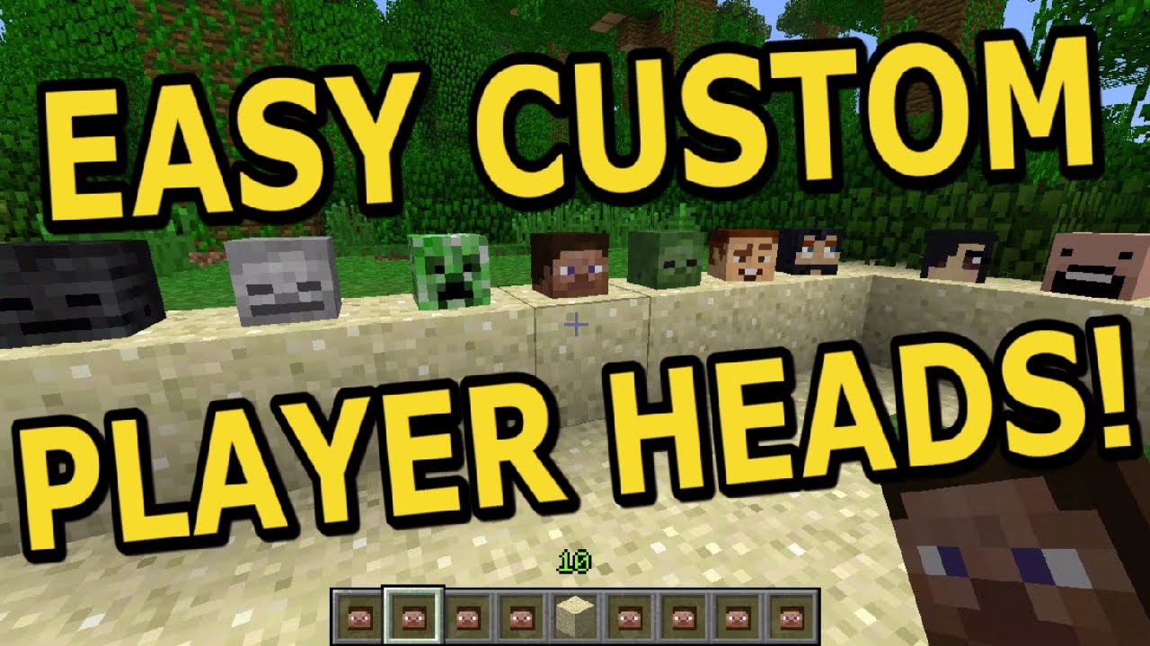 How to: Add Player Heads to Minecraft, Super Easy! - YouTube