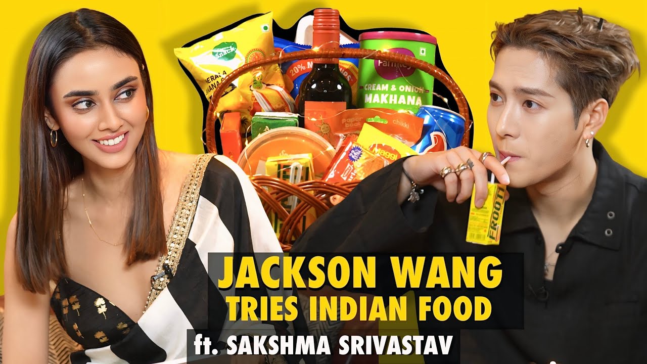 JACKSON WANG tries Indian food, Khakra, Chaas, Thumbs Up and more! ft. Sakshma