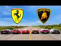 Ferrari v Lambo: who&rsquo;s FASTEST in a DRAG RACE?