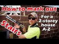 How to mark out stairs for 2 storey house suspended concrete slab