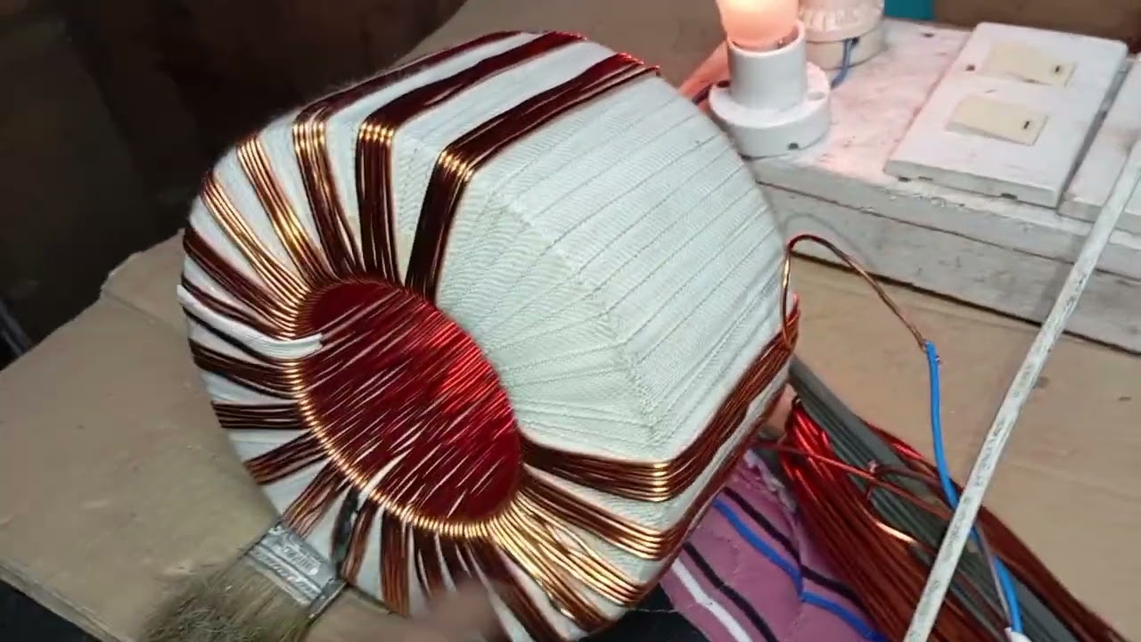 PAAN GUMAWA NG  TRANSFORMER TOROIDE  CORE  (PRIMARY WINDINGS)