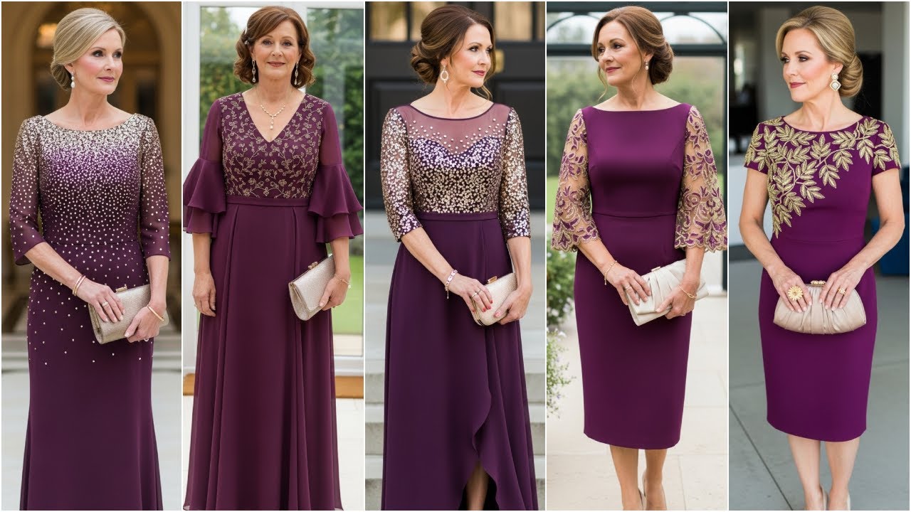 gold and plum dress Purple and Gold Dress main image 0
