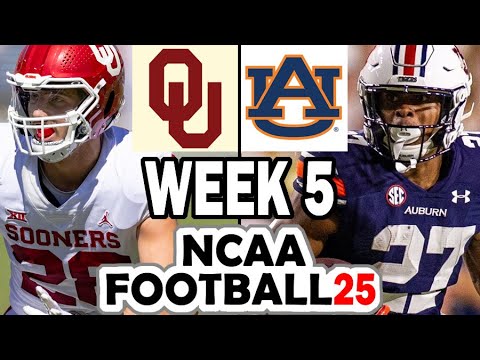 Oklahoma at Auburn - Week 5 Simulation (2024 Rosters for NCAA 14)