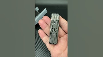 Fidget slider with skull surface pattern#edc #fidgettoys