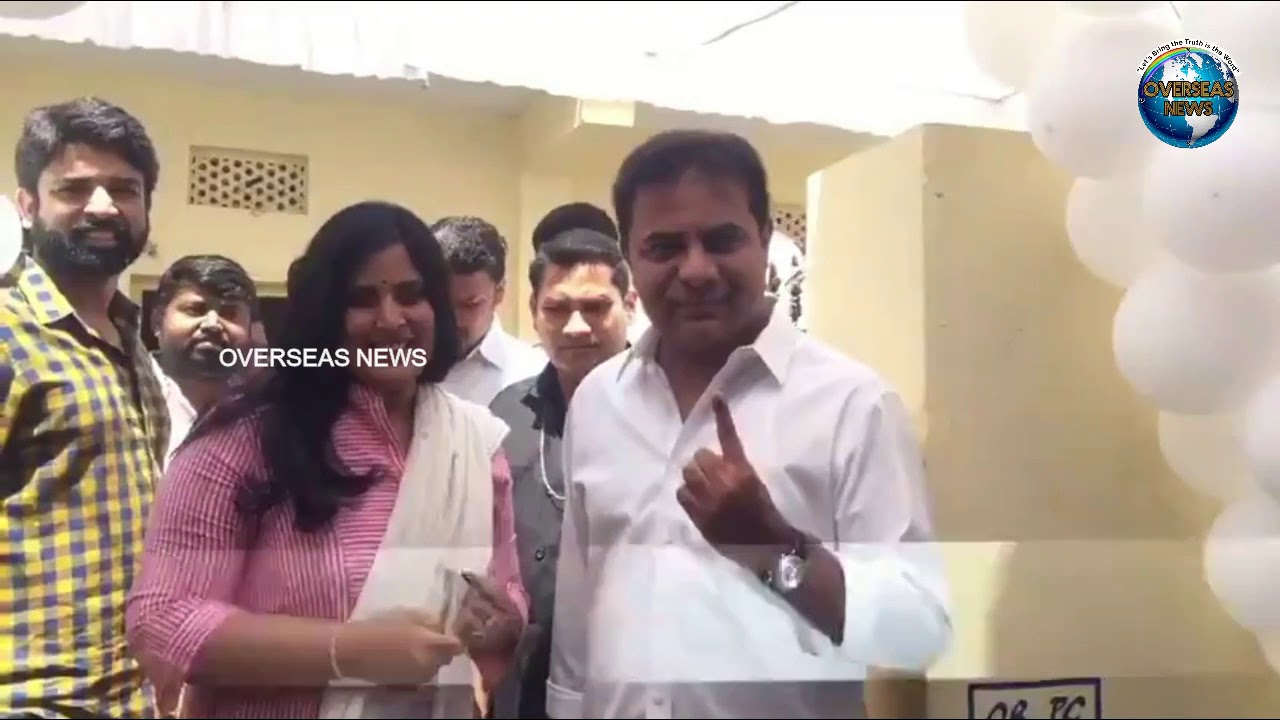 TRS Working President KTR Casts his Vote in Hyderabad | Elections 2019 | Overseas News