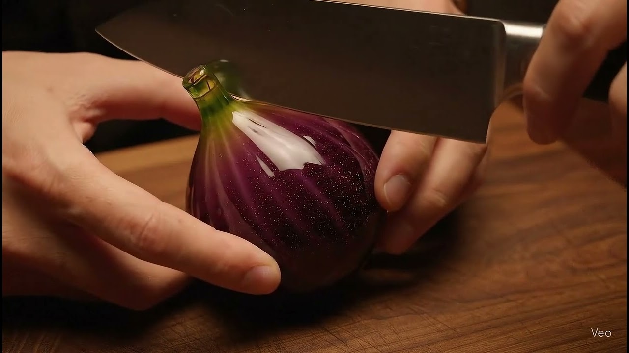 Ultra-Realistic Slicing of a Glass Fig | Oddly Satisfying ASMR