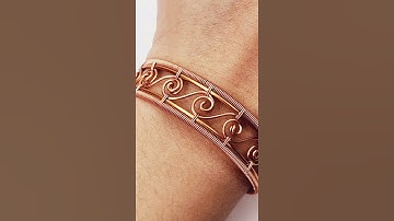 Play with wire | Sea wave | Cuff bracelet | thick bangles | Unisex @LanAnhHandmade 668 #Shorts