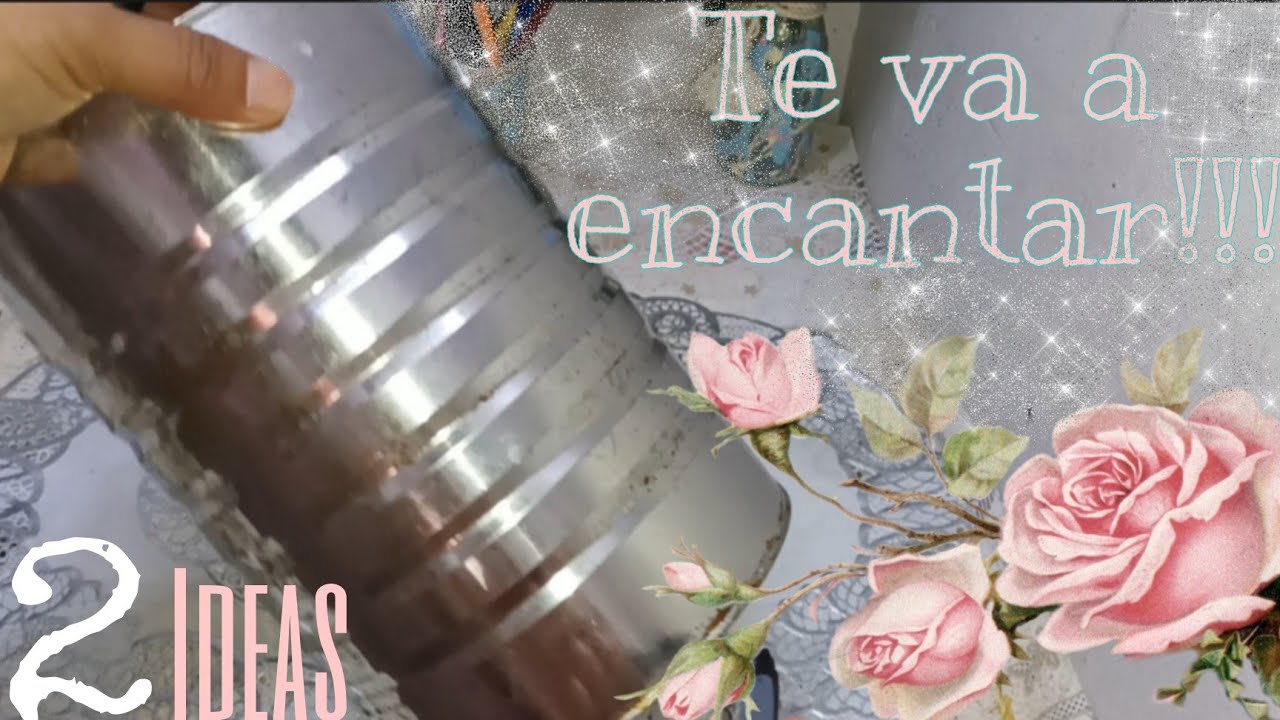 No vas a creer que hice con una simple lata grande de aluminio, Regala o vende ARTESANATO