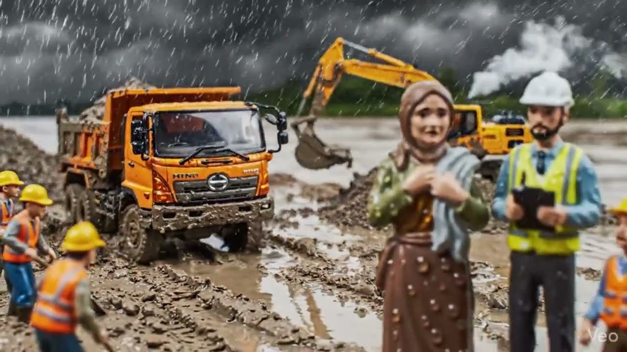 🌊🌉 Miniature Bridge Over Waterfall — Extreme Mountain Build