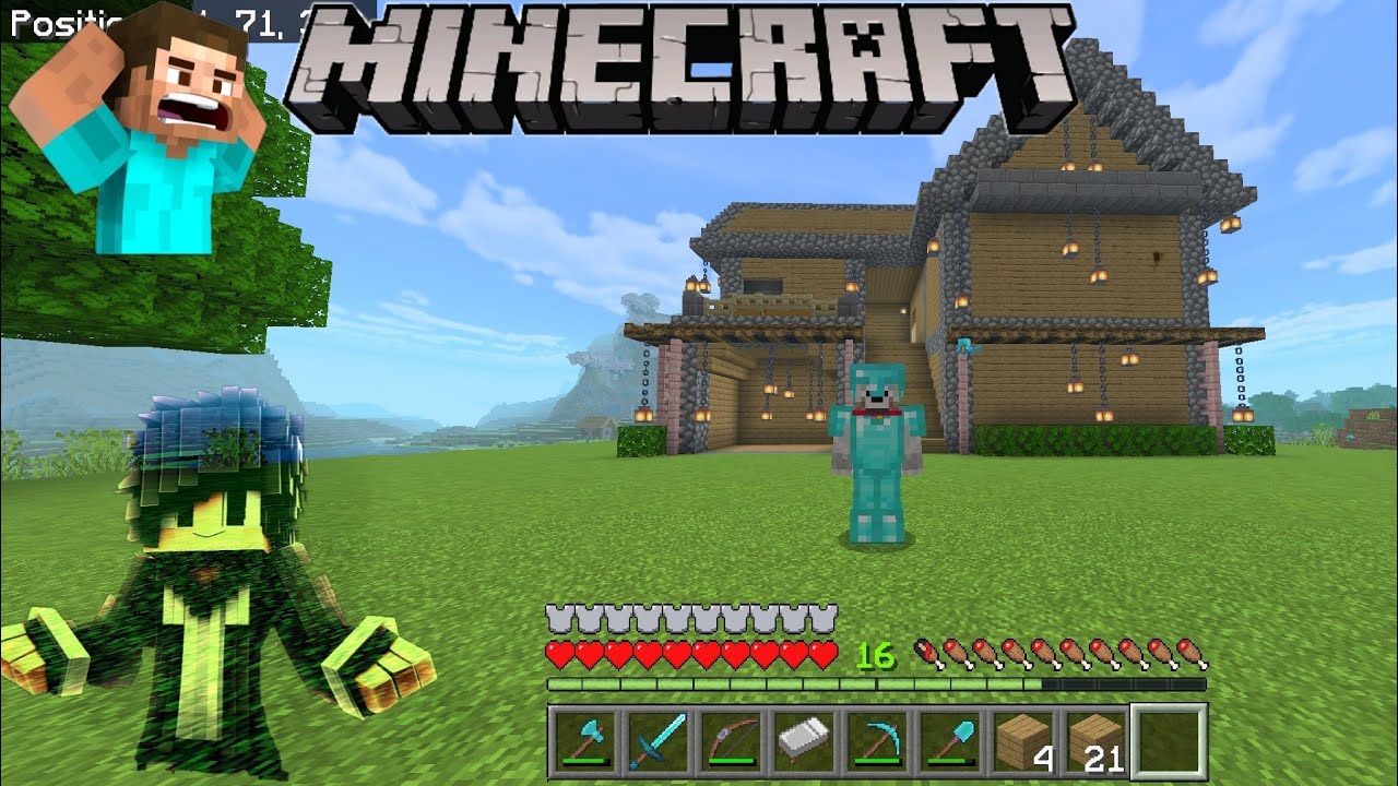 menu sasta headcrown world 🌍🌍 of Minecraft PE survival world op 