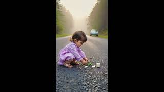 A BABY GIRL HELPS INJURED FROG HEART WARMING VIDEO