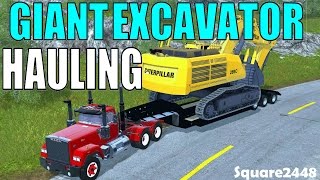 Farming Simulator 17 - Hauling Giant Excavator - Mack - Cat screenshot 2